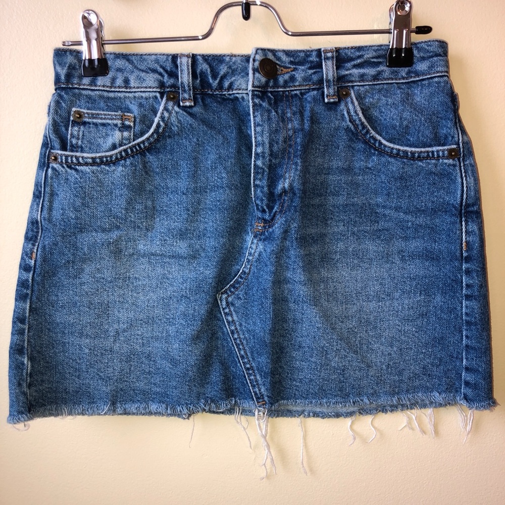 BDG blue denim mini skirt
